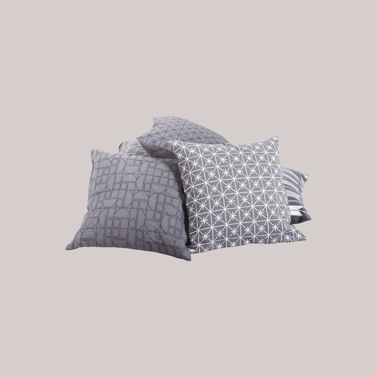 Luxury Designer White Hawthorn Floor Cushion POLKRA