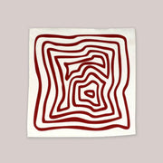 Polkra x Jess Wheeler Burgundy Wiggle Collection Linen Napkins - Set of 4