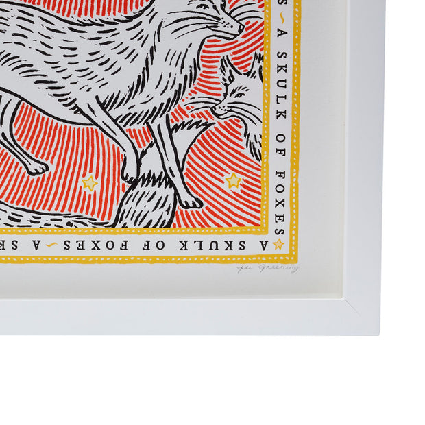 Signed Collective Noun Print - A Skulk of Foxes - POLKRA