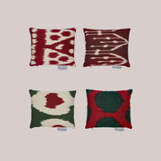 Bundle of 4 iKat Silk & Ottoman Fabric Lavender Bags - Red